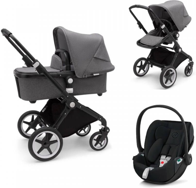 Bugaboo Kinderwagen 3 In 1 Lynx Black Grey Melange