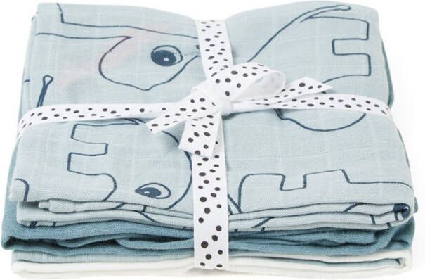 Done by Deer Hydrofiele doek van biologisch katoen 70 x 70 cm set van 3