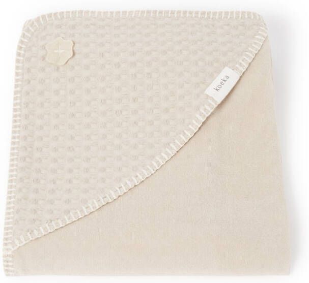 Koeka Antwerp omslagdoek wafelstof/stretch badstof 100x105 cm sand