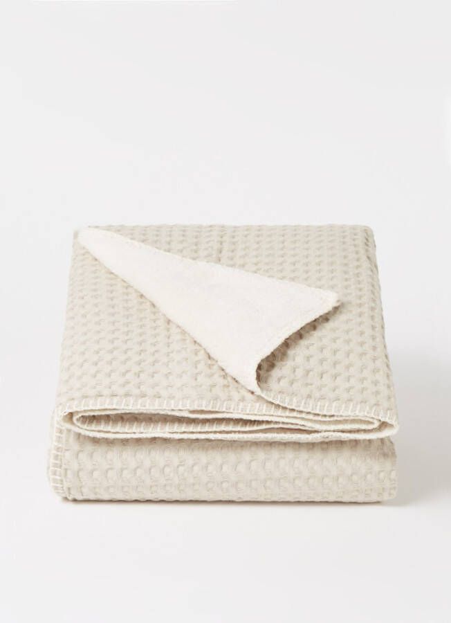 Koeka Oslo baby ledikantdeken teddy 100x150 cm sand/pebble