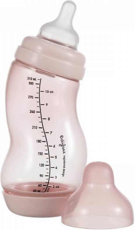 Difrax Drinkfles S fles Breed 310 Ml Transparant/roze