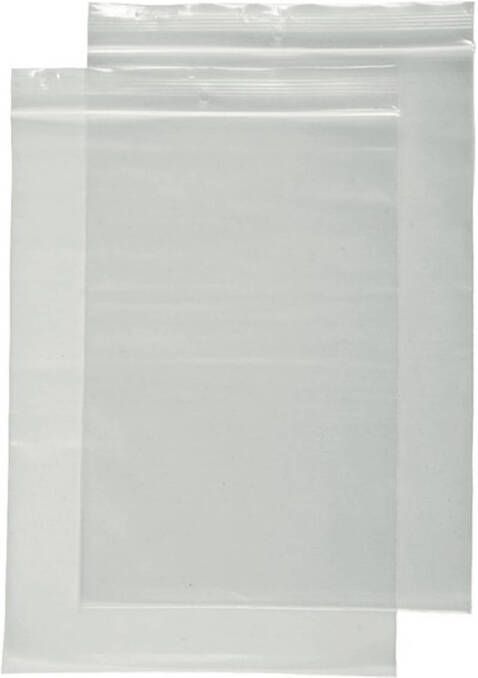 DULA Gripzakje 160 X 230 Mm(A5 Formaat) Transparant 100 Stuks Hersluitbare Verpakking Zakjes