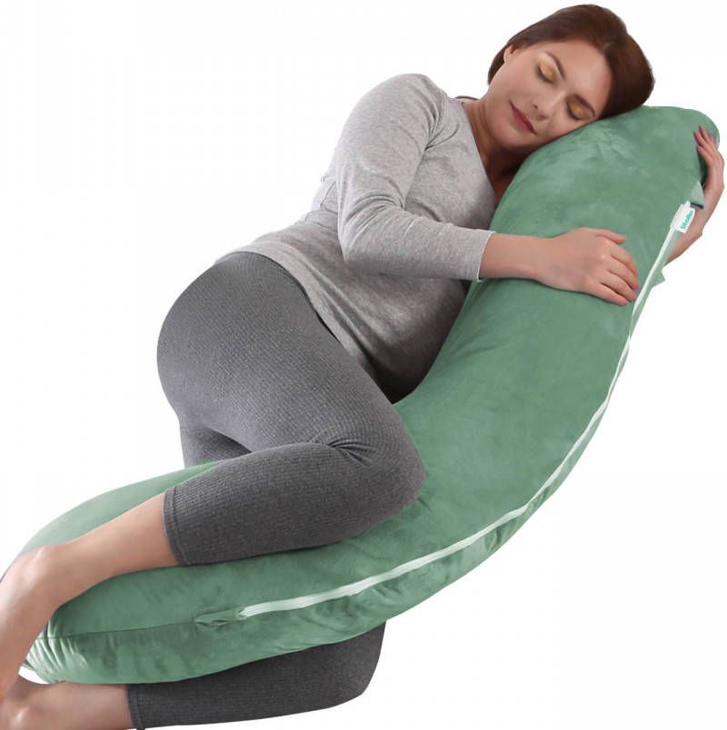 Litollo ® Zwangerschapskussen(J vorm) Zijslaapkussen Voedingskussen Lichaamskussen Body Pillow 145cm