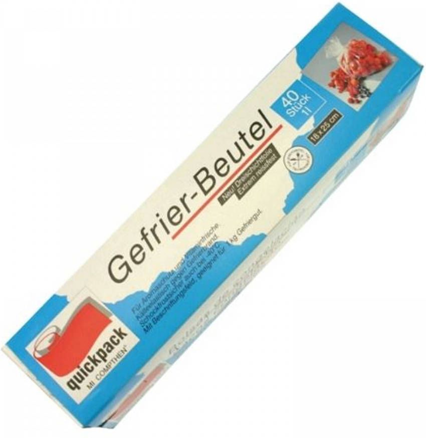 Orange85 Diepvrieszakken 40 Stuks 1l 2 Dozen Mealprep Brood Bewaarzakjes