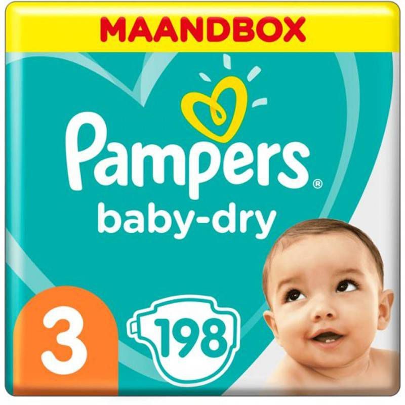 Ervaren persoon Erfenis Verstenen Pampers Baby Dry Luiers -( 6 10 Kg) 198 Stuks Maandbox - Babykidsplaza.nl
