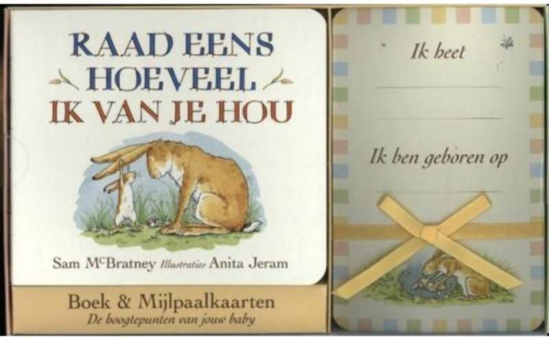 Raad eens hoeveel ik van je hou Boek & Mijlpaalkaarten Sam McBratney