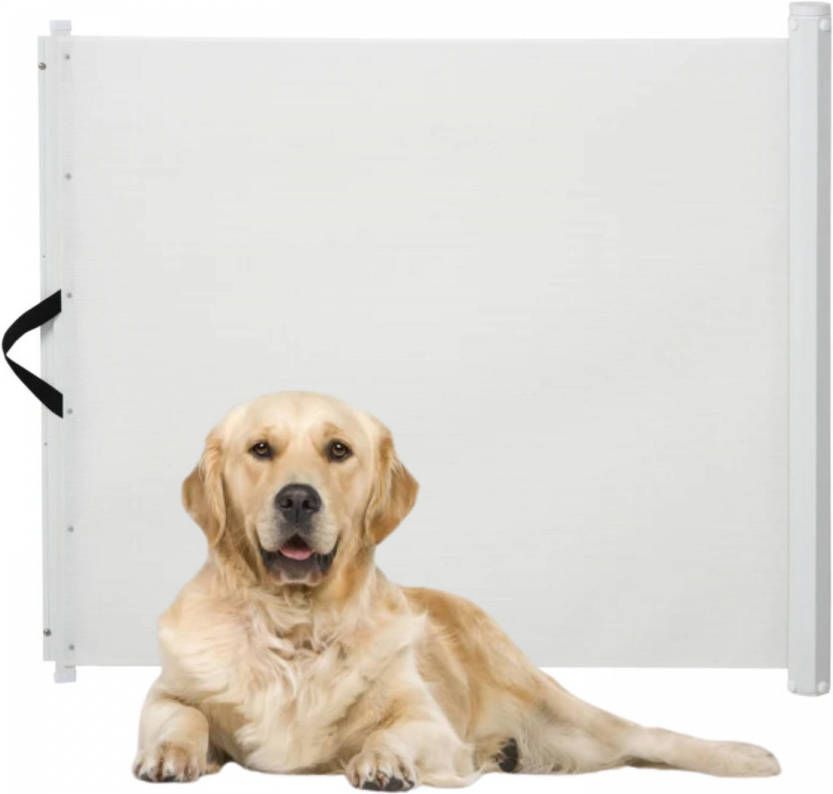 Zenzee Oprolbaar Traphekje Kamerscherm Veiligheidshekje Hondenhek 115 Cm Wit