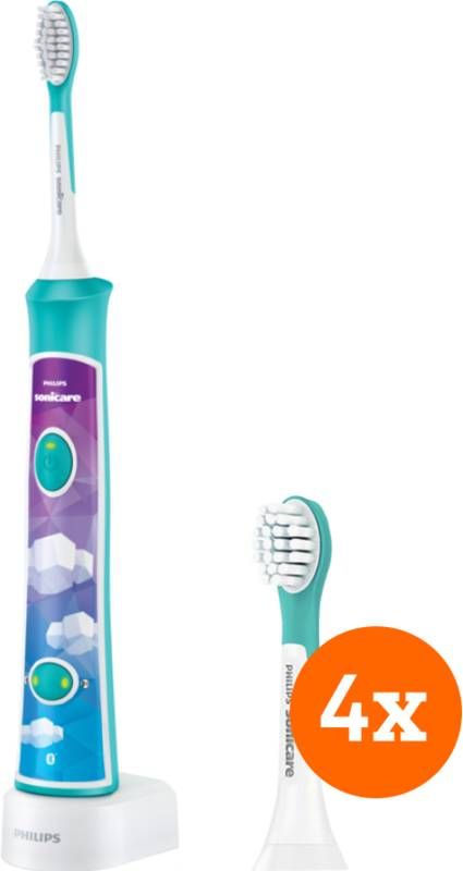 Philips Sonicare for Kids Connected HX6322/04 + opzetborstels vanaf 3 jaar(4 stuks )