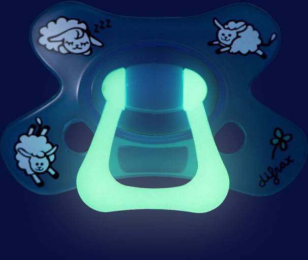 Difrax Fopspeen Natural 6+ Maanden Glow In The Dark
