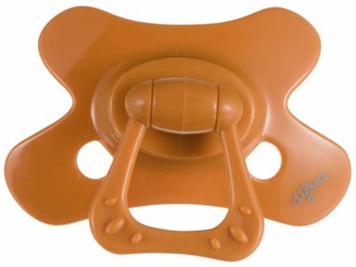 Difrax Fopspeen 12 18 Maanden Natural Pure Pumpkin Geel