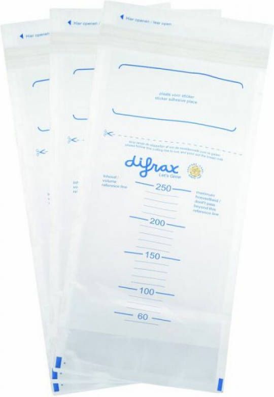 Difrax Moedermelk Bewaarzakjes Btob 20 stuks