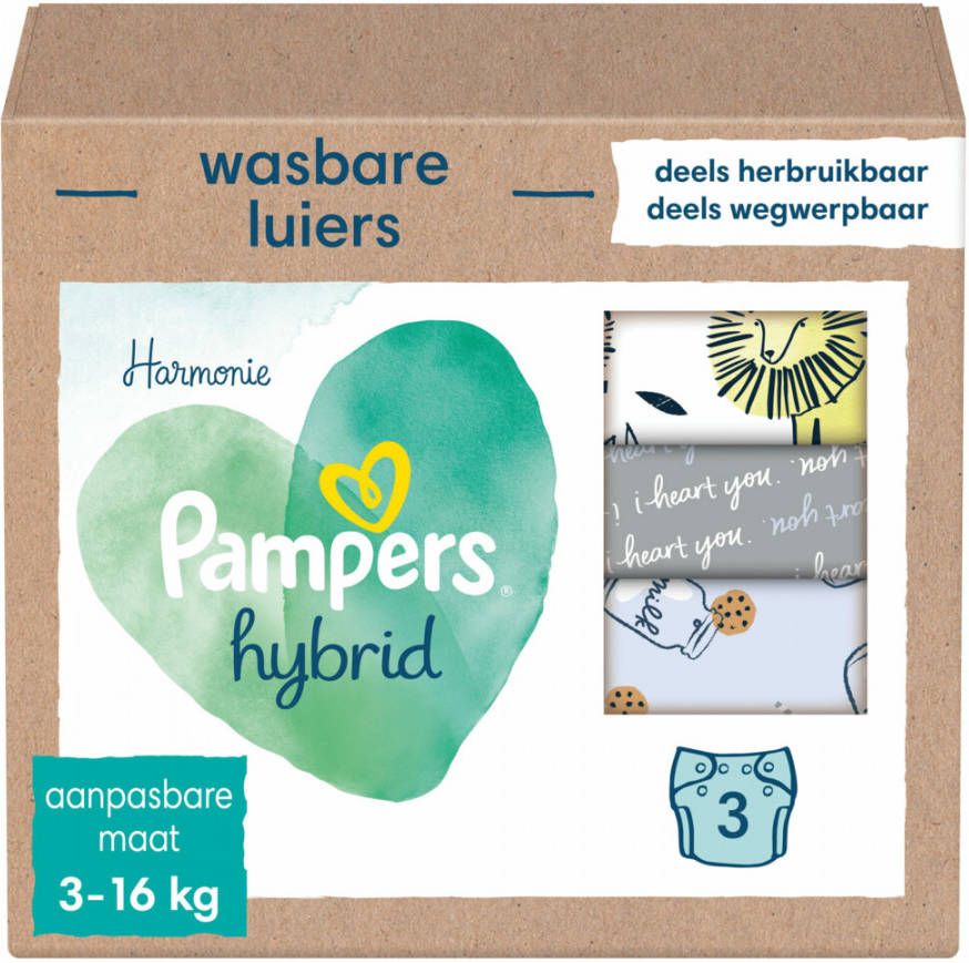 Pampers Harmonie Hybrid Wasbare Luier voor Baby's 3 wasbare luiers