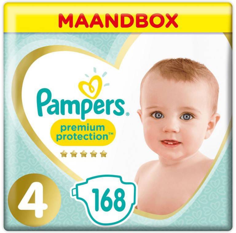 Pampers Premium Protection Gr.4 Maxi 8 16kg maandbox 168 stuks