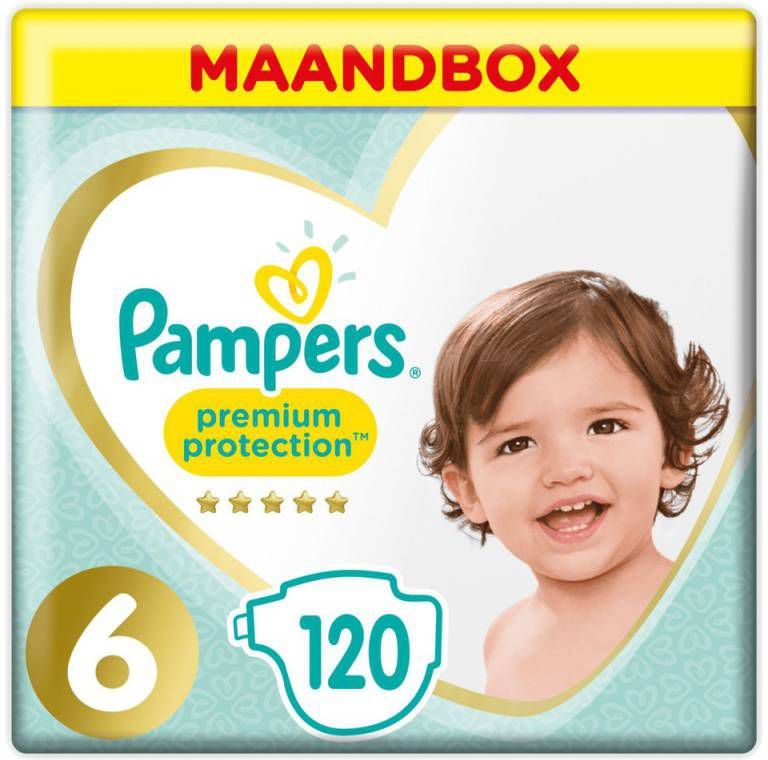 Pampers Premium Protection maandbox maat 6 (13+ kg) 120 luiers