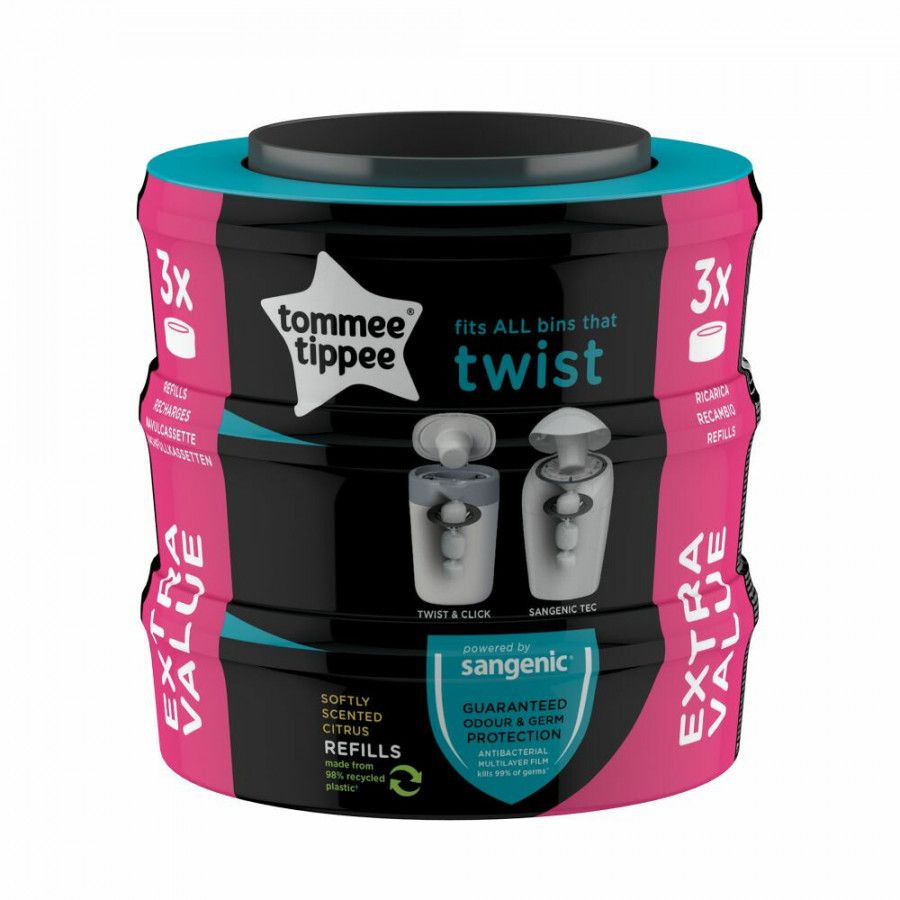 Tommee Tippee Navulcassette Universal Twist Tech luierwegwerpsysteem