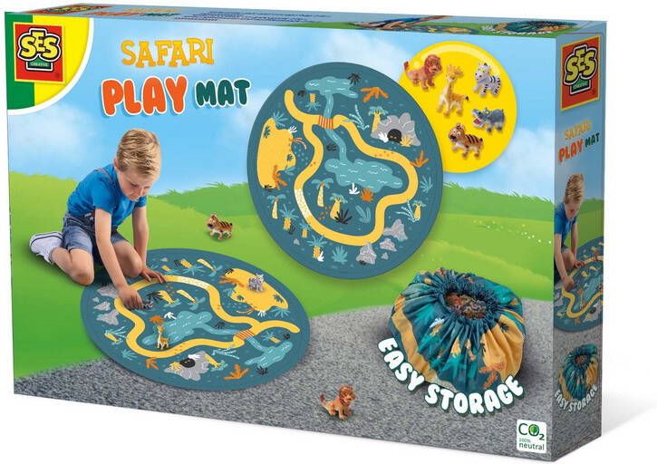 SinQel Ses Creative Speelmat Safari Junior 30 X 20 Cm Groen 7 delig