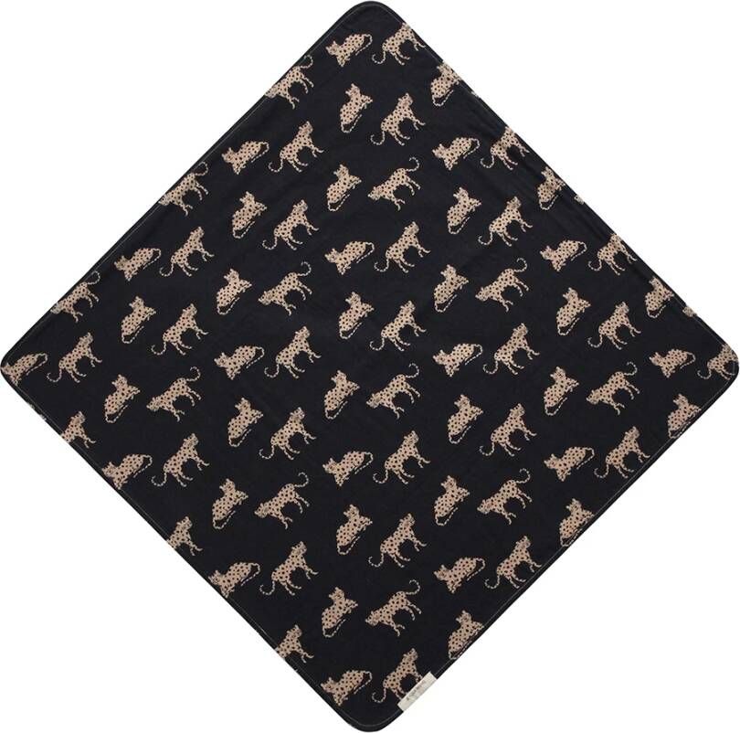 Your Wishes baby badcape Wild Cheetah 75x75 cm zwart/beige