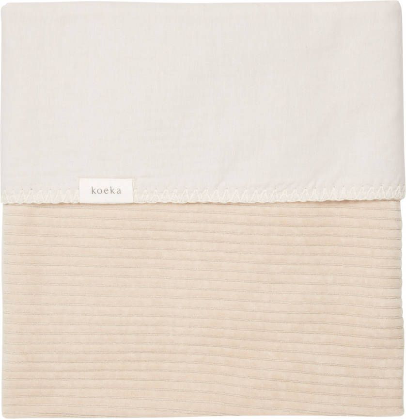 Koeka baby ledikantdeken Vik flanel 100x150 cm sand