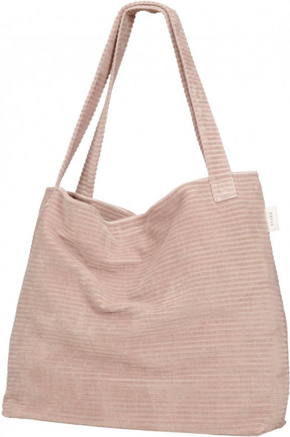 Koeka corduroy mom bag Vik grey pink