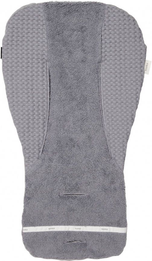 Koeka Oslo inlegkussen autostoel/wipstoel/buggy wafelstof steel grey