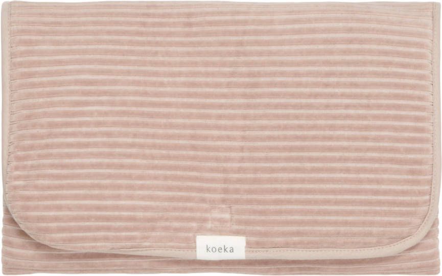 Koeka Vik corduroy verschoningsmatje grey pink