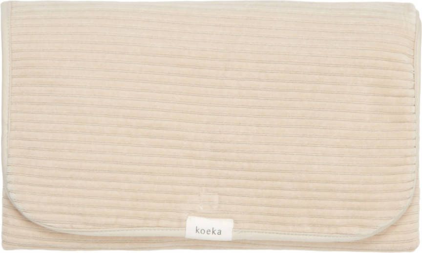 Koeka Vik corduroy verschoningsmatje sand