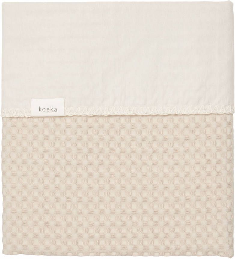 Koeka Amsterdam baby wiegdeken flanel 75x100 cm sand/pebble