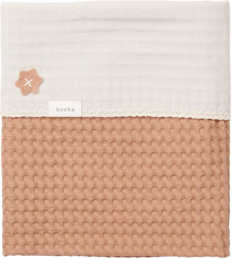 Koeka Antwerp baby wiegdeken 75x100 cm soft earth/pebble