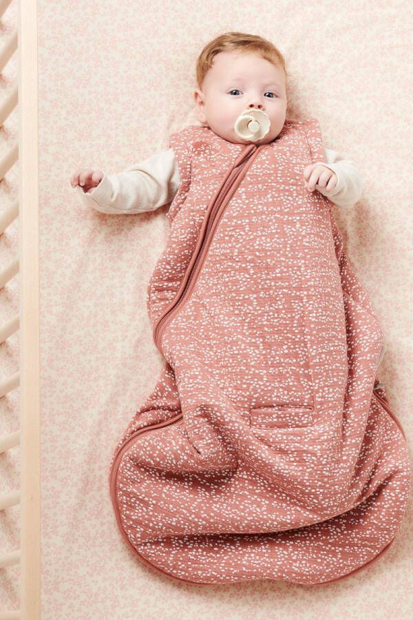 Noppies Baby Comfort Fancy Dot baby winter slaapzak Brick Dust