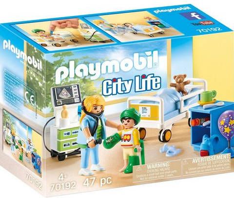 Playmobil ® Constructie speelset Kinderziekenhuiskamer(70192 ), City Life Gemaakt in Europa(47 stuks )