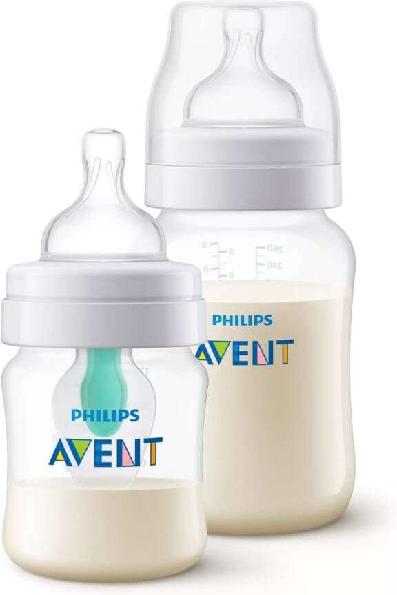 Philips Avent Anti Colic Combi Babyfles 2 Stuks 125ml + 260ml Met Airfree Ventiel Scd809/01