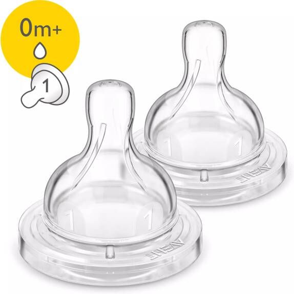 Philips AVENT SCF631/27 Classic+ speen 0+ mnd (2 stuks)