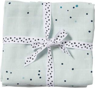 Done by Deer hydrofiele monddoekjes 70x70 Dreamy dots (set van 2) Blue