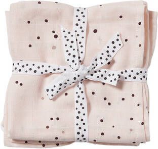 Done by Deer hydrofiele monddoekjes 70x70 Dreamy dots (set van 2) Powder
