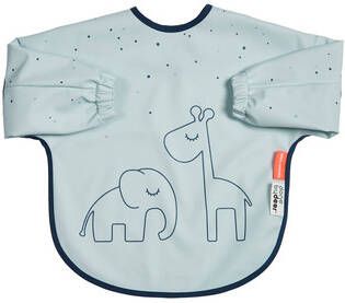 Done by Deer Baby Accessoires Sleeved Bib 6 18M Dreamy Dots Blauw