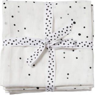 Done by Deer hydrofiele monddoekjes 70x70 Dreamy dots (set van 2) White
