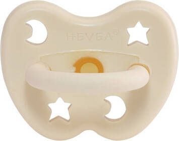 Hevea Fopspeen Natuurlijk rubber/Milky White/rond/ster & maan(vanaf 3 maanden )