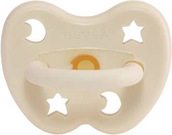Hevea Fopspeen natuurrubber/Milky White/geschikt voor de kaken/Ster & Maan(vanaf 3 maanden )