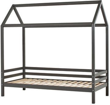 HOPPEKIDS Huisbed Basic Mijn color donkergrijs 90 x 200 cm