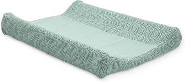 jollein Hoes voor aankleedkussen River knit ash green 50x70cm