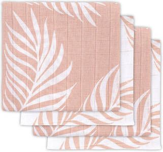 Jollein 2x Hydrofiele Multidoek Small 70x70 cm Nature Pale Pink 4 stuks