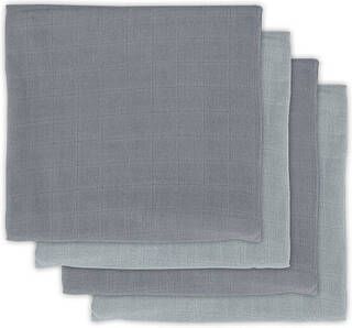 Jollein bamboe hydrofiele luiers 70x70 cm Storm grey set van 4