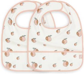 jollein Slabbetje waterdicht Peach Set van