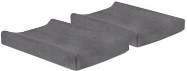 Jollein Aankleedkussenhoes Badstof Storm Grey 50 x 70 cm 2 Stuks