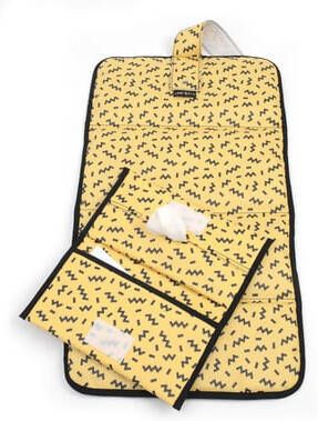 KipKep Napper combi verschonings-set (matje + etui) geel/zwart