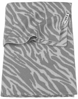 Meyco baby ledikantdeken 100x150 cm zebra grijs