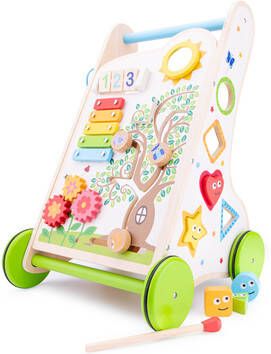 New Classic Toys houten Activiteiten duw loopwagen