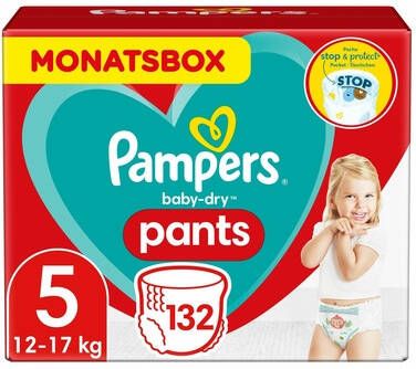 Pampers Baby-Dry Pants maandbox maat 5 (12-17 kg) 132 luierbroekjes