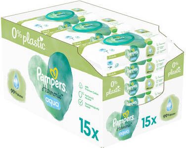 Pampers Harmonie Aqua Babydoekjes 15 x 48 babydoekjes 720 stuks