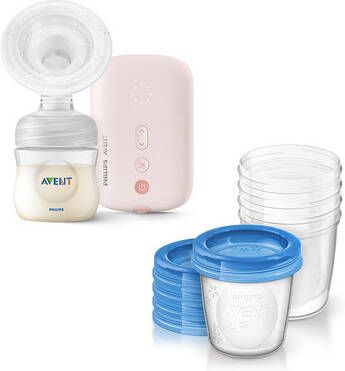 Philips Avent elektrische borstkolf SCF395/11 incl. bewaarsysteem voor moedermelk SCF619/05